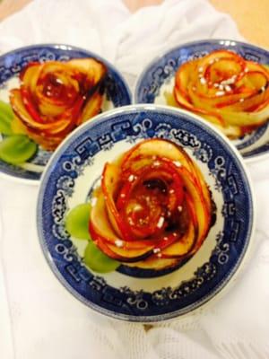 Delicious Apple Roses to honor our Rose City.