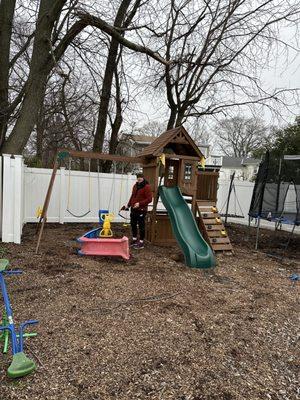 Swing set assembly and installation