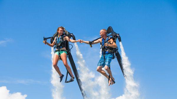 AquaJet Miami and our Famous Jetpack! Feel like a pilot and fly after following our instructions!