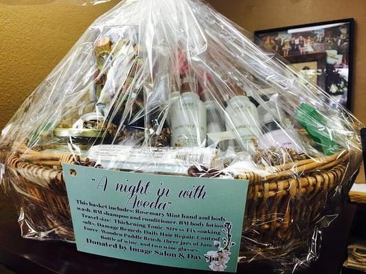 Donated baskets for our raffle for Rideout Health Foundation.