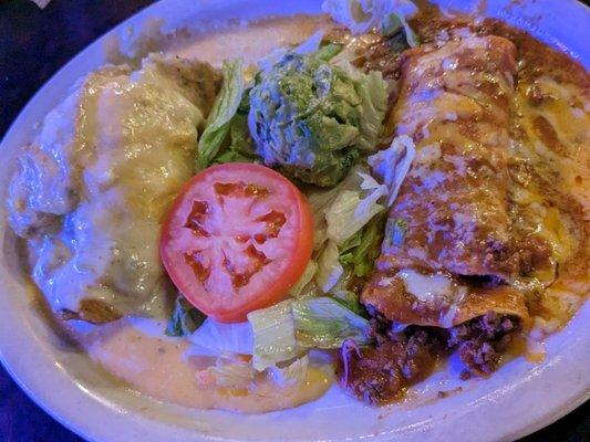 Chile relleno + enchilada