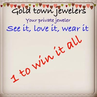 Follow us on Instagram @goldtownjewelers for a chance to win 10% off your next purchase.