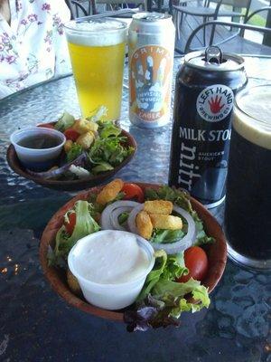 Side salads and brews