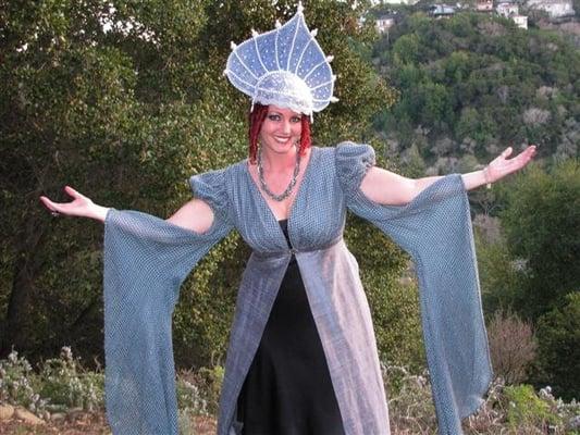 I rented this costume. $50 for the hat, $50 for the dress, and $10 for the bustle for a 3-week period.