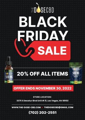 Join us for our 20% OFF Black Friday Special November 24th..