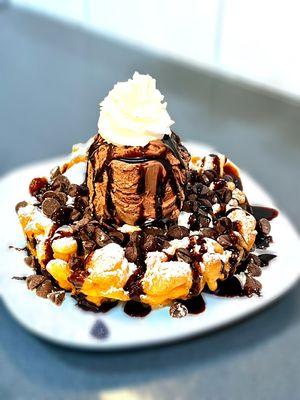 Chocolate Chip Gourmet Funnel Cake