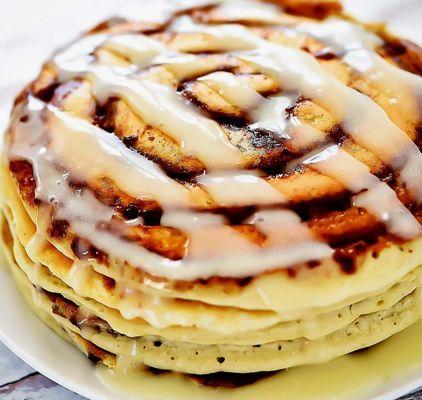 Cinnamon Roll Pancakes