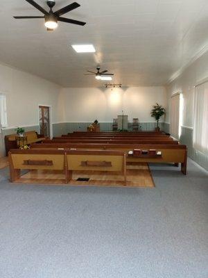 Sanctuary seats 70. FBCOA was established in September of 2021. Join us in serving the good LORD in our community.