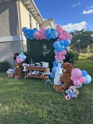 Gender reveal decor