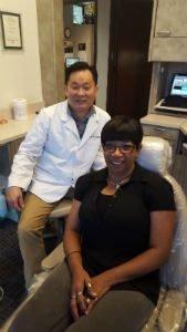 One of our lovely patients with Dr. Lee!