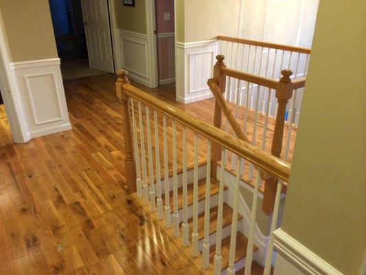 3.25" White Oak Natural solid hardwood.