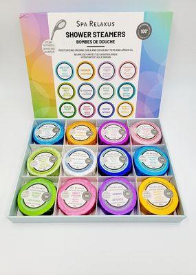 12pk Gift Box of Shower/Bath fizzes. No artificial anything, just a pure relaxing experience with the power of essential oils!