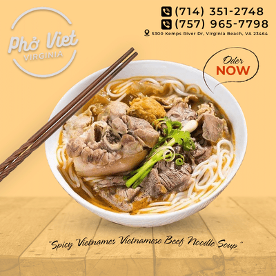 Craving something new and amazing? 
Swing by Pho Viet 1 and dig into our special Vermicelli with Grilled Beef.