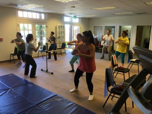 Exercise class in action!