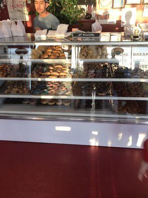 Good variety of donuts. But they need some window shades!