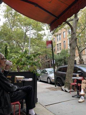 Outdoor seating, street view