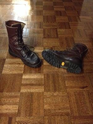 My boots with new soles from Michael's