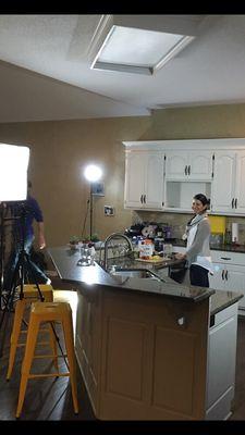 Another cooking demo getting filmed at my house.