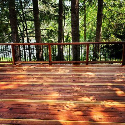 Redwood deck we built is now sealed