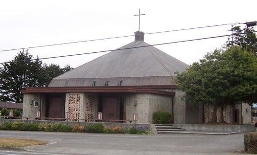 Sacred Heart Church as seen from Myrtle Avenue.