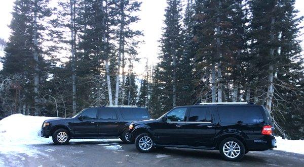 Black SUVs, with black leather interior & all the amenities.  Just let us know how many you need.  #parkcitylimo #parkcitytransportation