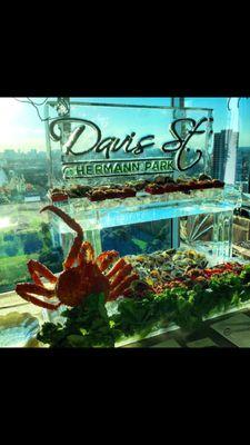 Everyone loved this Ocean floor seafood buffet concept.