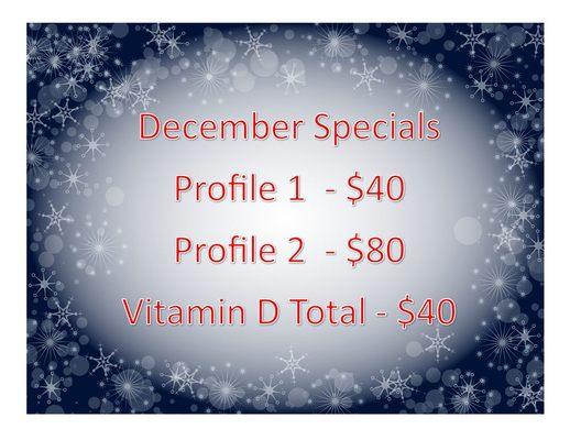 December Monthly Specials