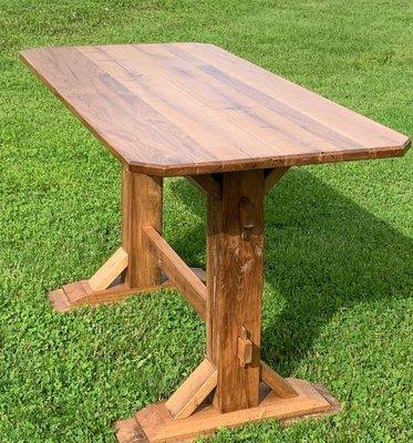 Reclaimed wood pub table