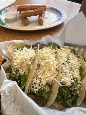 Street Tacos and Churros