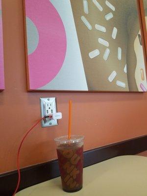 My coffee and charger