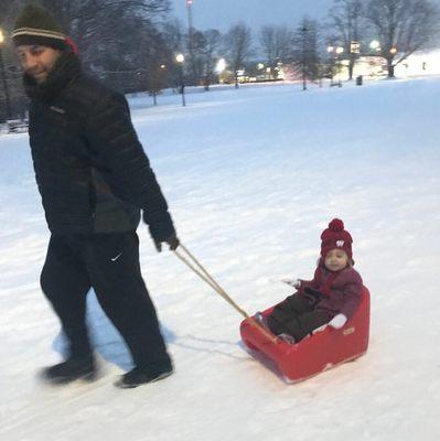 Voted one of the best sledding hills in Cincinnati!