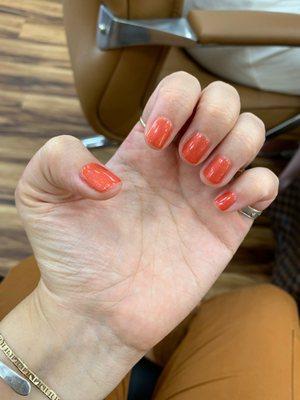 I got a fun coral gel for my trip to Miami!