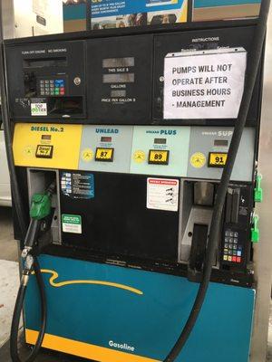 Gas Pump #2 with TWO card swipers and keypads.