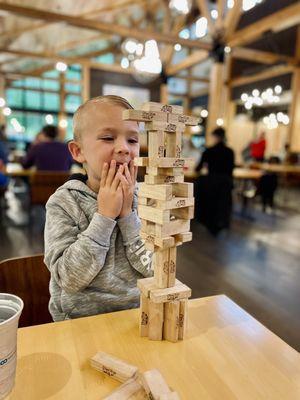 Board games at the lodge