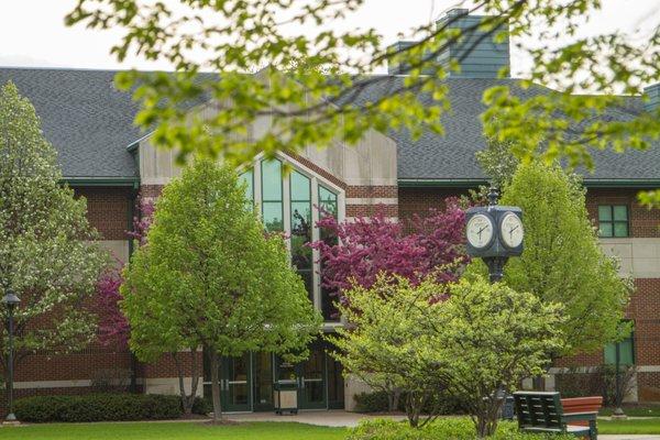 Science Building and Quad Clock