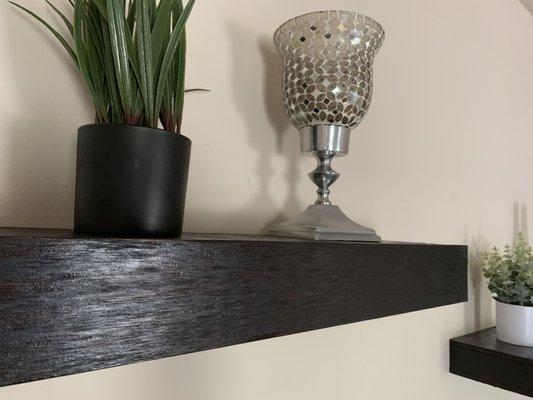 Ebony 2-piece Wooden Floating Shelves