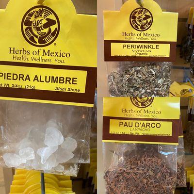 Herbs of the Day: piedraalumbre alum alumrock piedradealumbre periwinkle vinca paudarco lampacho