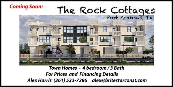 The Old Rock Cottages were torn down after Hurricane Harvey and the NEW Rock Cottages are being built giving Port Aransas' newest project