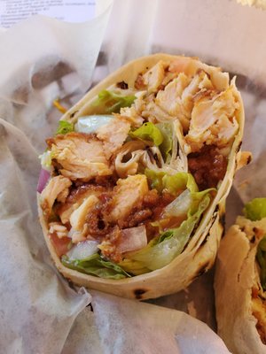 This is the sweet chilli chicken wrap