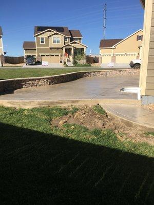 Concrete Patio Walls are a nice touch!