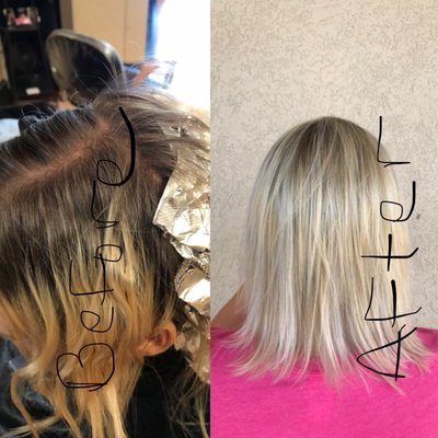 Amazing before and after color by Nikki Cain