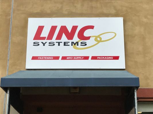 Aluminum building sign for LINC systems in New Windsor, NY