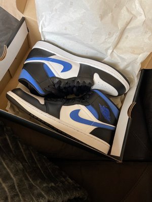 Air Jordan 1 MID  White/racer blue-black