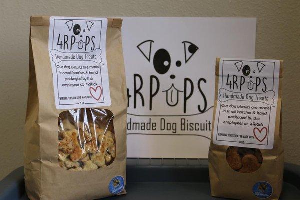 Handmade 4RPups Dog Treats made by employees with special needs at 4RKids.