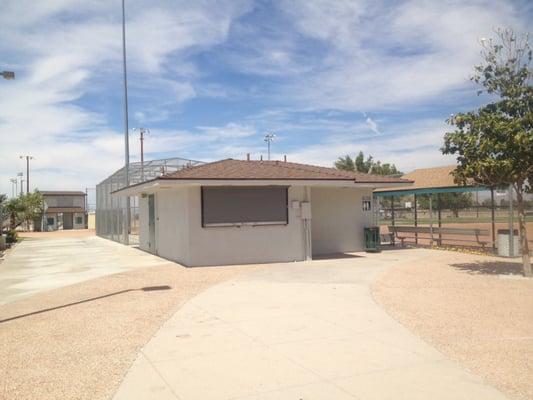 Snack bar and the restrooms