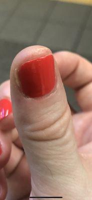 No cuticle clean up. No leftover nail polish clean up.