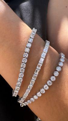 Diamond tennis bracelets