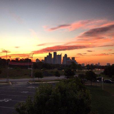 View of downtown From Austin High School. The most scenic HS campus in Texas!