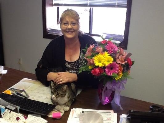 Stop in and say "hi" to Gizmo, our adopted dealership cat.