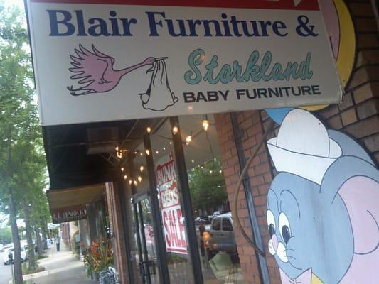 Blair Furniture sign at entrance